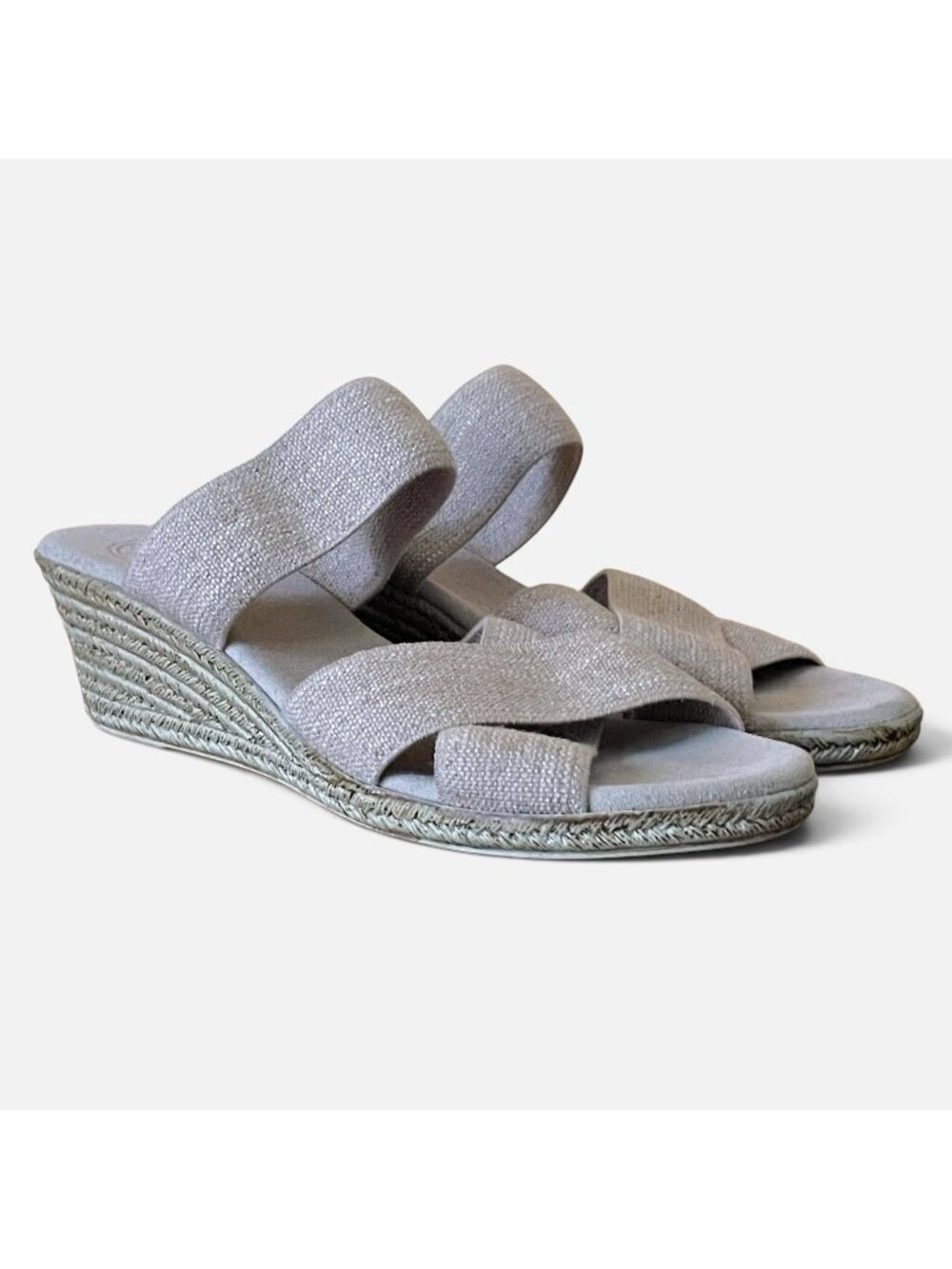 Charleston Shoe Company Womens Rita Sandal Sz 11 Linen Espadrille Wedge Preppy
